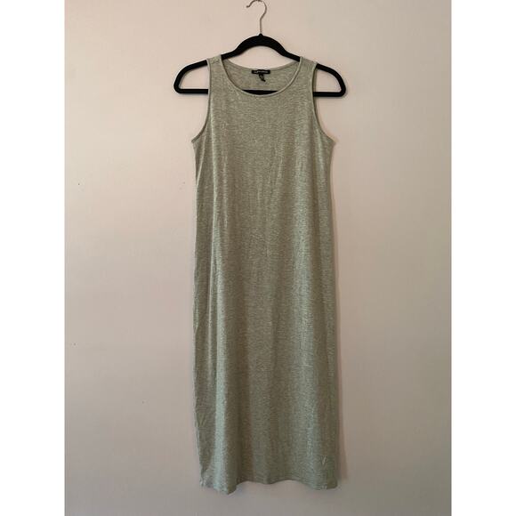 Eileen Fisher Gray Fine Jersey Tank Dress Sleeveless Midi Stretchy Women's XXS - Picture 2 of 9